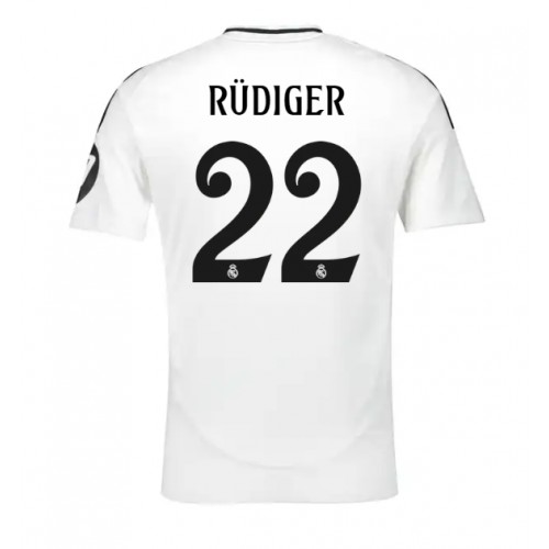 Dres Real Madrid Antonio Rudiger #22 Domaci 2024-25 Kratak Rukav